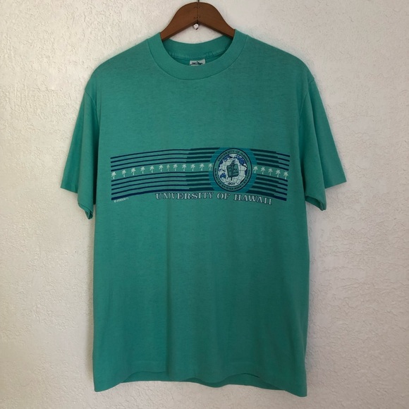 Vintage 80s University of Hawaii Single Stitch Design Tees 50/50 USA - Picture 13 of 15